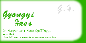 gyongyi hass business card